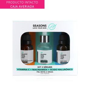 Kit 3 Serums: Vitamina C + Ácido Hialurónico + Niacinamida (Promo Especial, Ver Descripción)