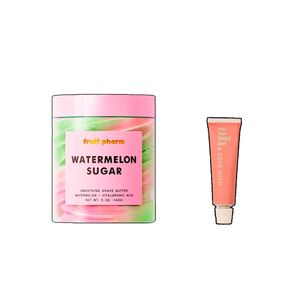 PAREJAS PERFECTAS: Watermelon Sugar Smoothing Shave Butter (142 gr) + Oh.Sole Mio Blush 6AM (Golden Pink)