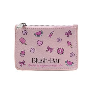 Mini Billetera/Llavero Blush-Bar Todo Es Mejor En Rosado
