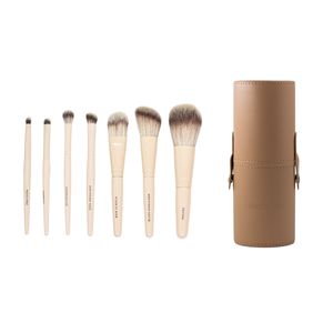 Kit de 7 Brochas para Cara y Ojos de Viaje con Estuche - Nude